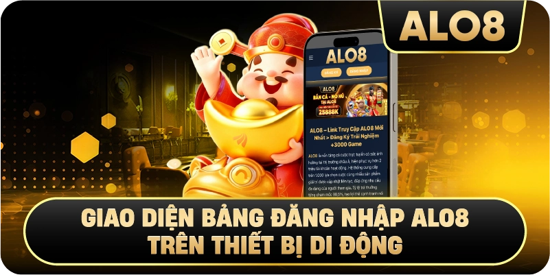 Giao diện bảng Đăng Nhập Alo8 trên thiết bị di động